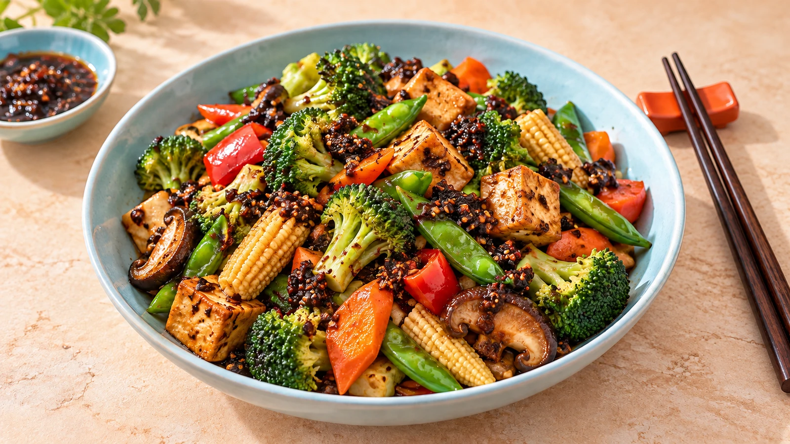 SPICY VEG + TOFU STIR-FRY